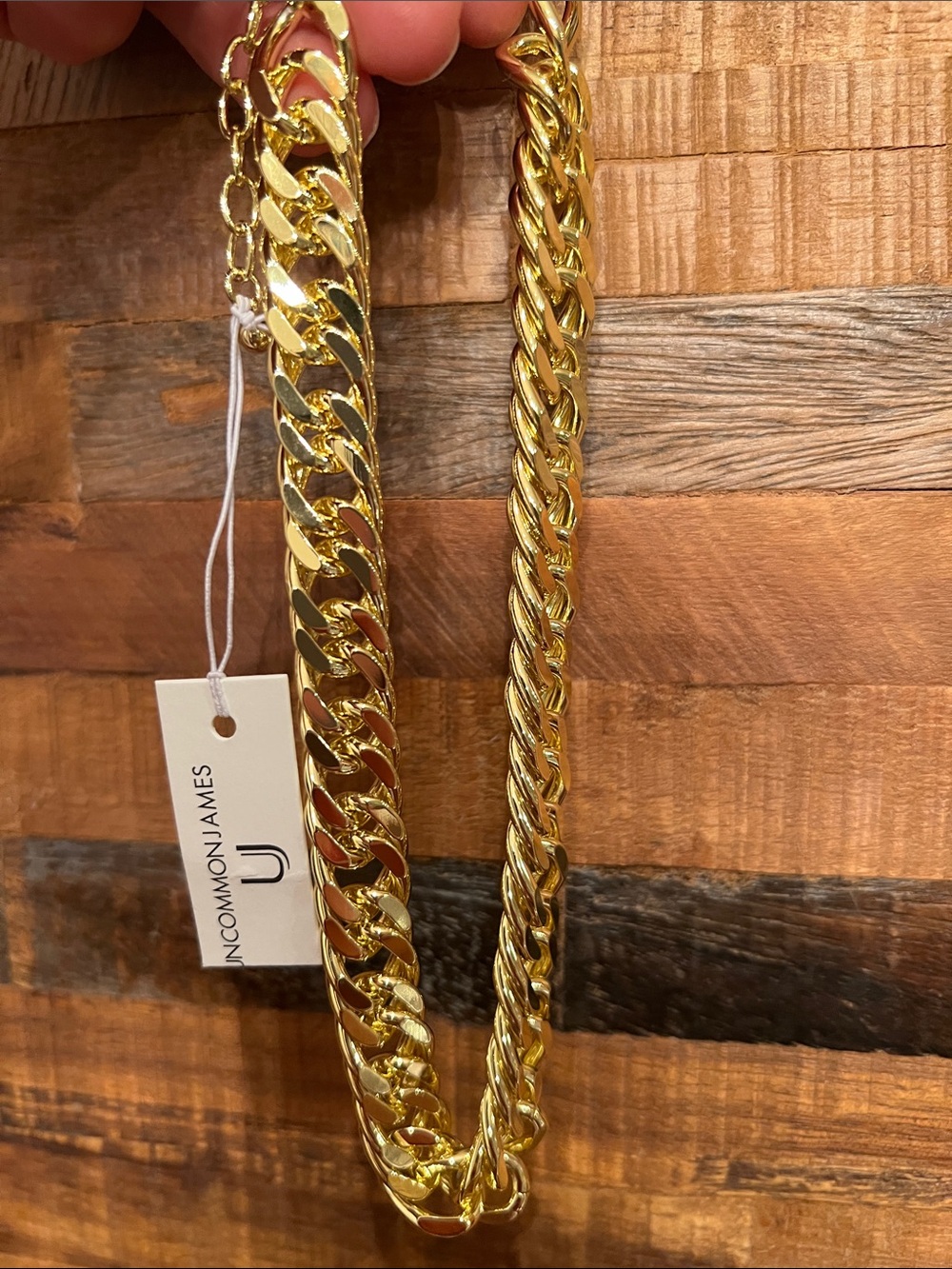 Uncommon James Gold Curb Chain Necklace